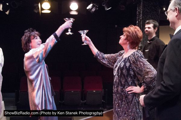 Mame (Michel Guyton) and Vera (Eleni Densmore) share a toast to A NEW DAY.